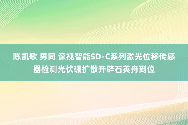 陈凯歌 男同 深视智能SD-C系列激光位移传感器检测光伏硼扩散开辟石英舟到位