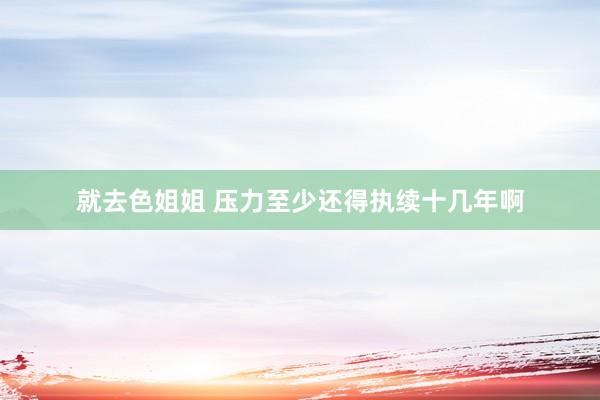 就去色姐姐 压力至少还得执续十几年啊